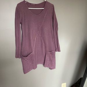 Purple cut loose tunic